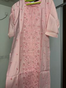 Pink Embroidered Kurta