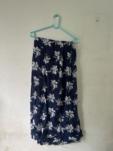 Navy Floral scarf for daily use