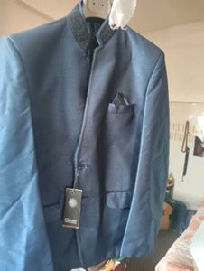 Men's Blue Ethnic Jacket