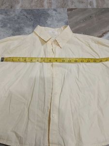 Casual Cream Button-Up Shirt
