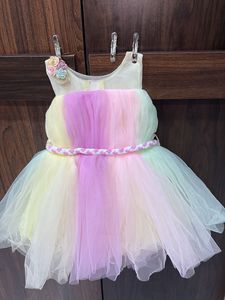 Pastel Rainbow Tulle Dress