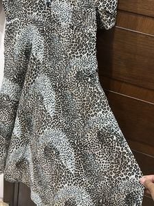 Tiger Print Mid-Length Dress