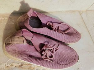 Comfortable Pink Knit Sneakers
