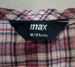 Plaid Tunic Top with Embroidery