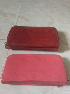 Chic Red &amp; Pink Wallets Set pack of 2