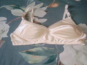 Vintage Cream Satin Bra