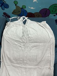 White Embroidered Tank tunic