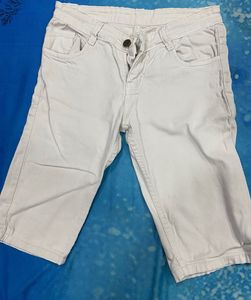 White  Denim Shorts