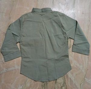 Solid Olive Green Lycra Shirt