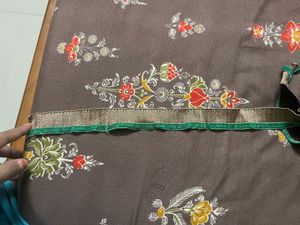 Elegant Floral Print Saree lace