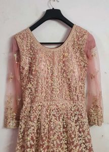 Elegant Pink Embroidered Anarkali