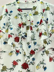 Floral Print Sheer Dress