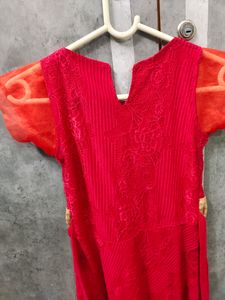 Preety Red Dress For Girls