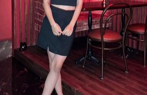 Black slit Mini Skirt