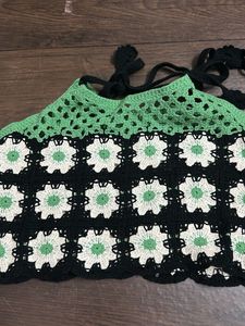 Crochet Flower Halter Top