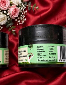 💖 Pilgrim Squalane Glow Moisturizer + Sleeping ma