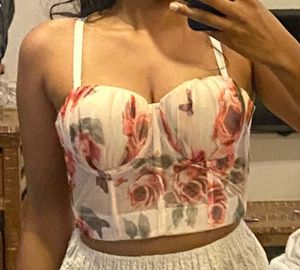 Floral Print Corset top