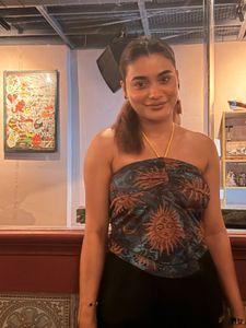 Boho Sun & Moon Print Tube Top