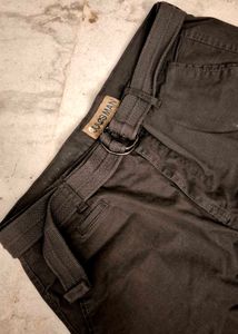 Men's Brown Belted cargo Shorts