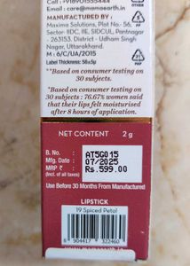 Mamaearth Moisture Matte Lipstick