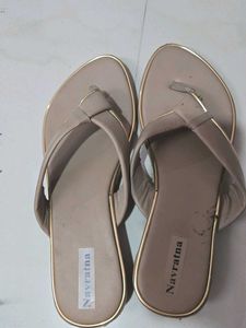 Navratna Beige Thong Sandals