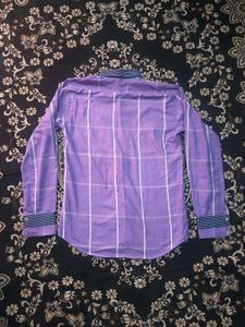 Purple Plaid Long Sleeve Shirt