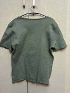 Cute Button-Up Sage Green Top