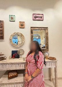 Red &amp; White Striped Maxi Dress