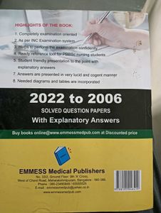 Nursing P.B.B.Sc. Solved Question Papers
