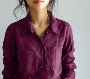 Burgundy Button-Down Shirt new