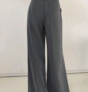 SAVANA Korean Fit Straight Wide Trousers