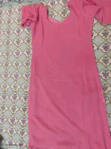 Mauve embroidered Kurta churidar and dupatta