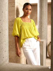Lime Green Crochet Trim Dress