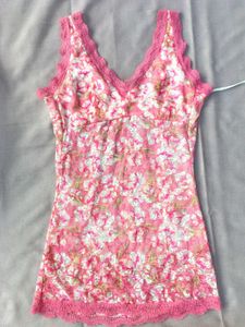 Floral Lace Trim Tank Top