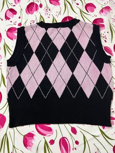 Argyle Knit Sweater Vest