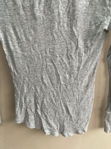 Grey Long Sleeve Henley Top