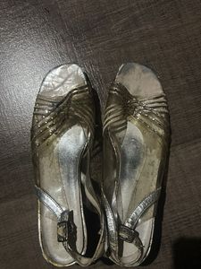Sparkly Silver Jelly Sandals