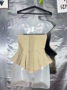 Beige Strapless Corset Top
