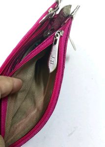 Clutches purse  pink 5 in one leather/Stylish/uniq
