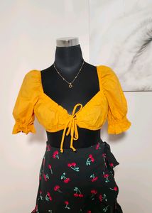 H&amp;M Puff Sleeve Crop Top 🆕🇸‌🇦‌🇱‌🇪‌24hrs