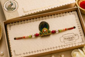 Designer Rakhi with Peacock Motif
