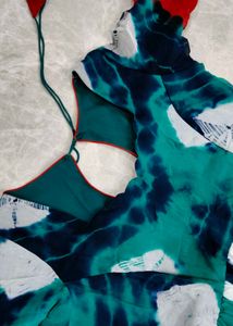 Stylish Tie-Dye Ethnic Gown