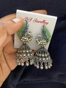 Beautiful Peacock Jhumka Earrings🦚🫣🤌
