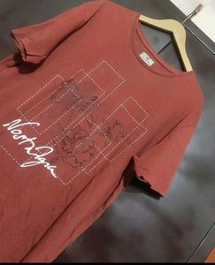 Burgundy Color T-shirt For 42 Chest