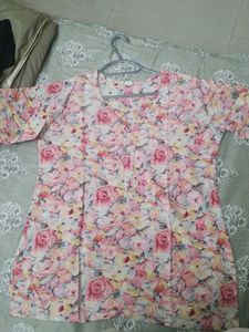 Floral Print Kurta Top