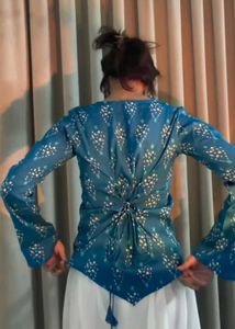 Stylish Blue Printed Kurti