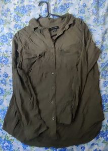 Ladies Top Military Green  Full Sleeves