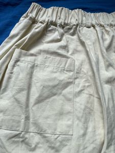 Cream Wide Leg Pants