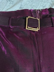 Shimmering Purplish pink Palazzo Pants