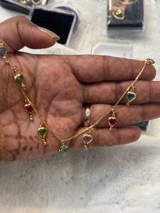 Heart Charm Gold Bracelet